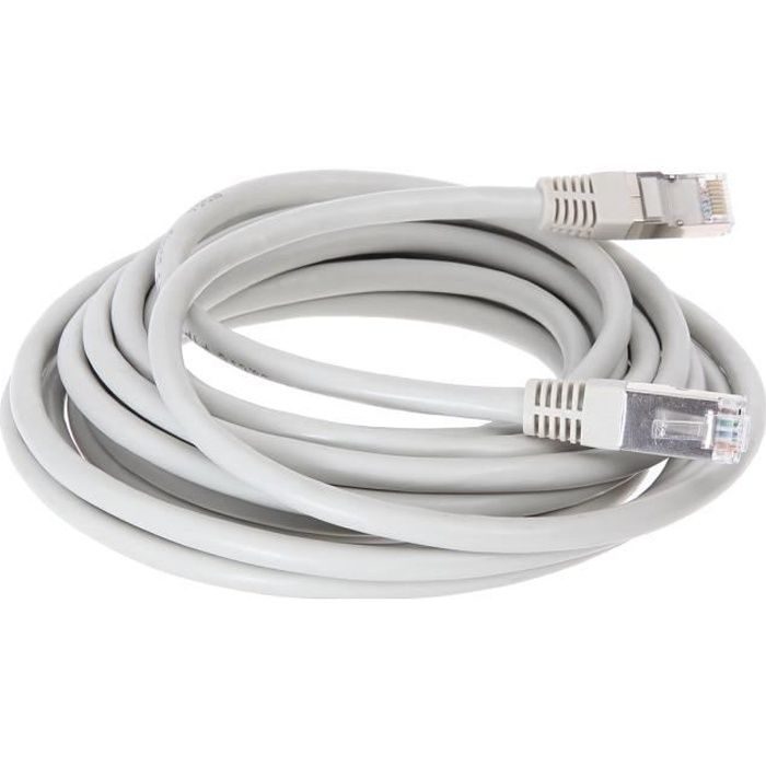 CONTINENTAL EDISON Câble RJ45 cat.6 blindé FTP 5m
