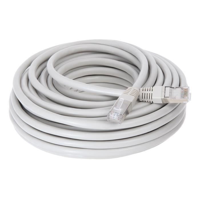 CONTINENTAL EDISON Câble RJ45 cat.6 blindé FTP 15m