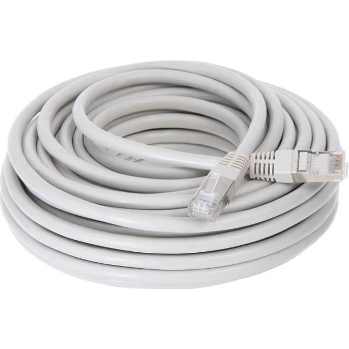 CONTINENTAL EDISON Câble RJ45 cat.6 blindé FTP 20m