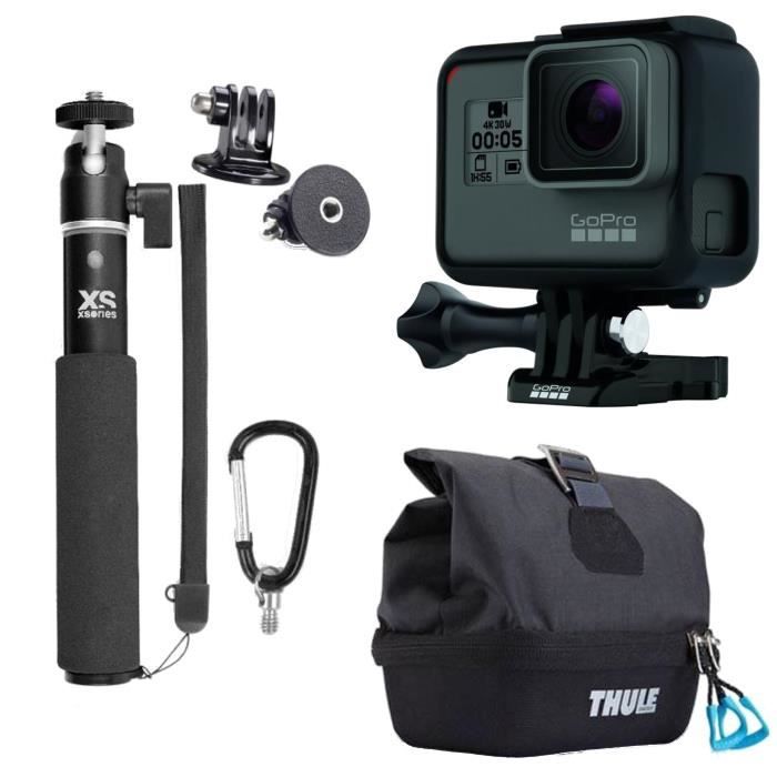 Pack GOPRO HERO 5 Black Caméra de sport + THULE TPGP-101 Etui semi rigide + XSories U-SHOT Perche 18 à 49 cm pour GoPro