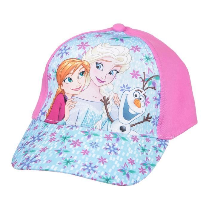 LA REINE DES NEIGES Casquette Rose et Enfant Fille