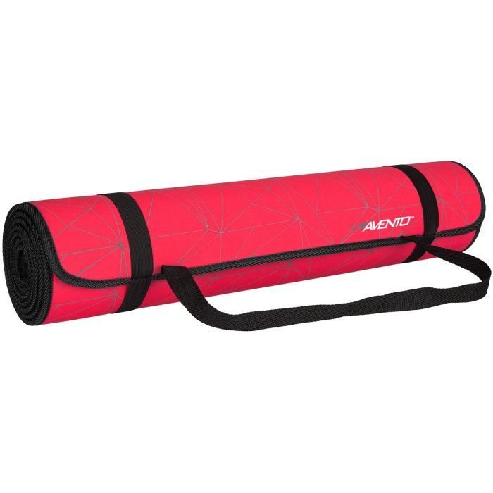 AVENTO Tapis de sol fitness 6 mm - Rose