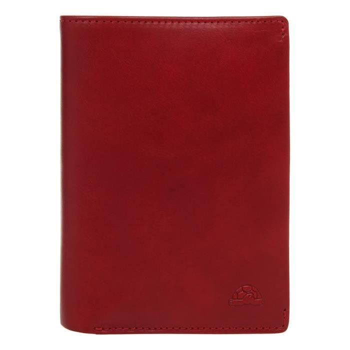 TONY PEROTTI Portefeuille Européen Cuir Végétal NW1169R Rouge Homme