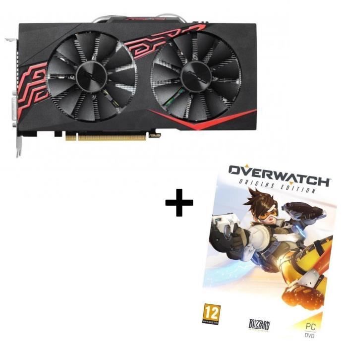 Pack ASUS Carte graphique EX-GTX1060-O6G 6Go GDDR5 + Jeu PC Overwatch Edition Origins