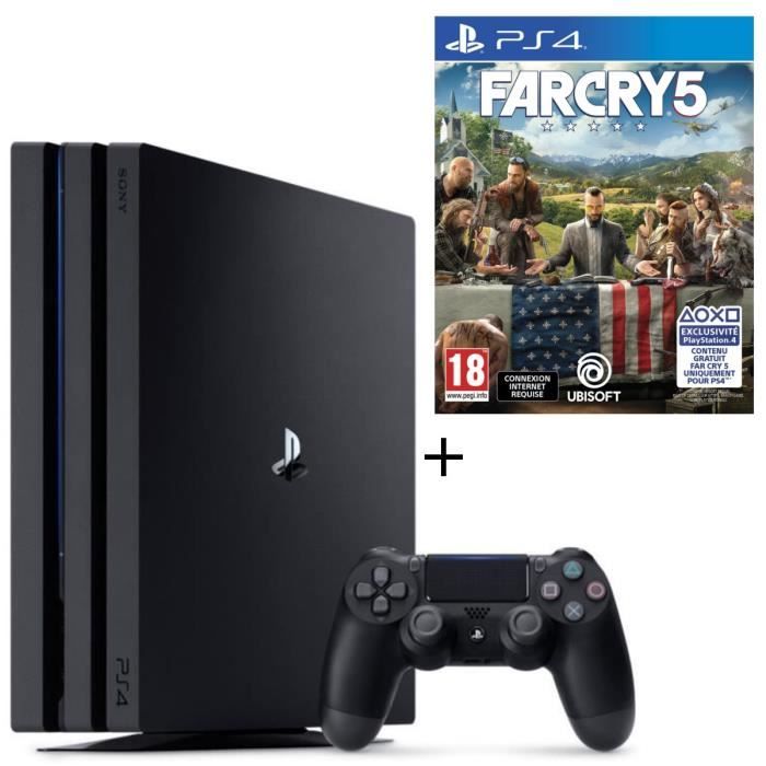 Pack PS4 Pro Noire 1 To + Far Cry 5 Jeu PS4