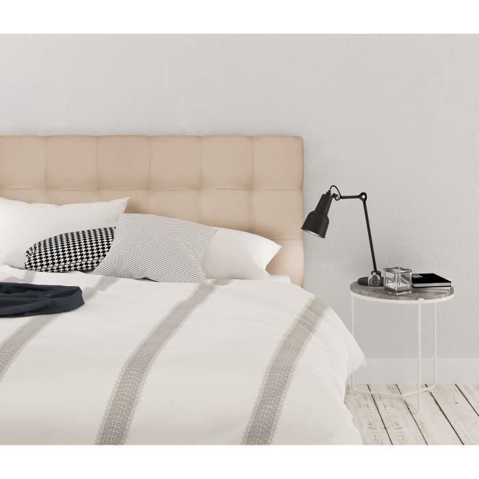 FINLANDEK Tête de lit ARMANCE classique - Tissu beige - L 160 cm