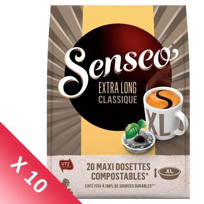 SENSEO Café classique XL - 10 paquets de 20 dosettes