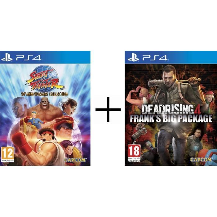Pack 2 jeux PS4 : Street Fighter 30th Anniversary Collection + Dead Rising 4 : Frank's Big Package