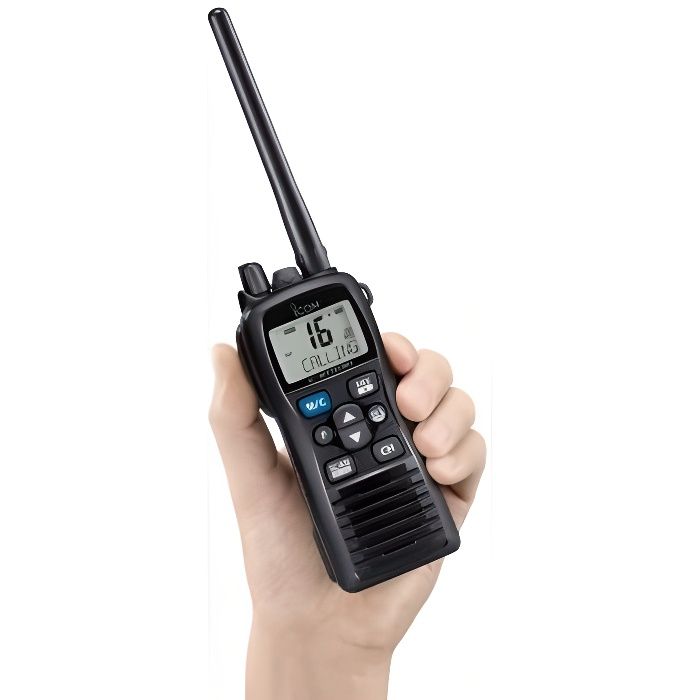 ICOM VHF Portable Marine 6W IC M73 EURO PLUS Noir
