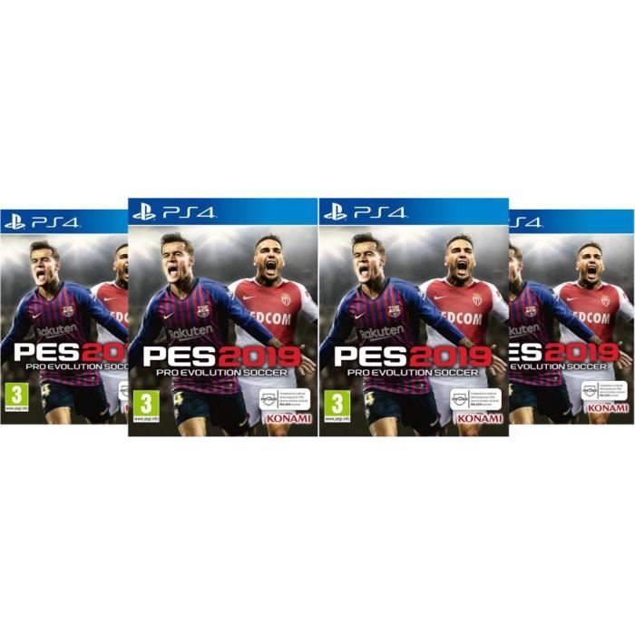 Pack 4 jeux PES 2019 PS4