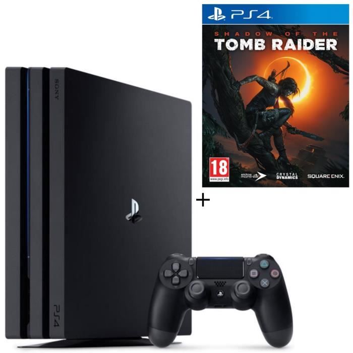 Pack PS4 Pro 1 To Noire + Shadow of the Tomb Raider