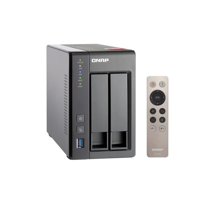 QNAP - Serveur de Stockage (NAS) - TS-251+ - 2 Baies - Boitier nu