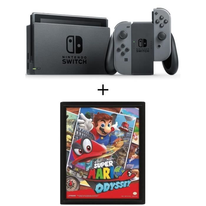 Nintendo Switch Grise + Cadre Mario 3D