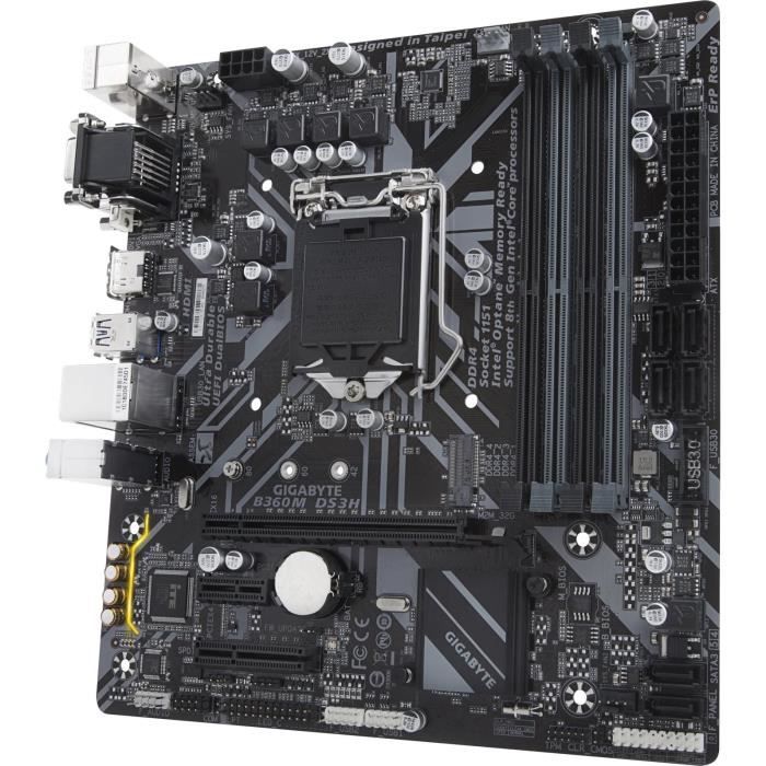GIGABYTE Carte mere B360M DS3H Intel