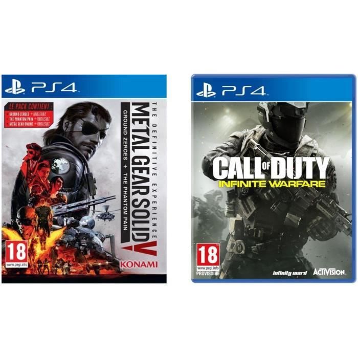 Pack de 2 jeux PS4 : MGS V + Call Of Duty : Infinite Warfare