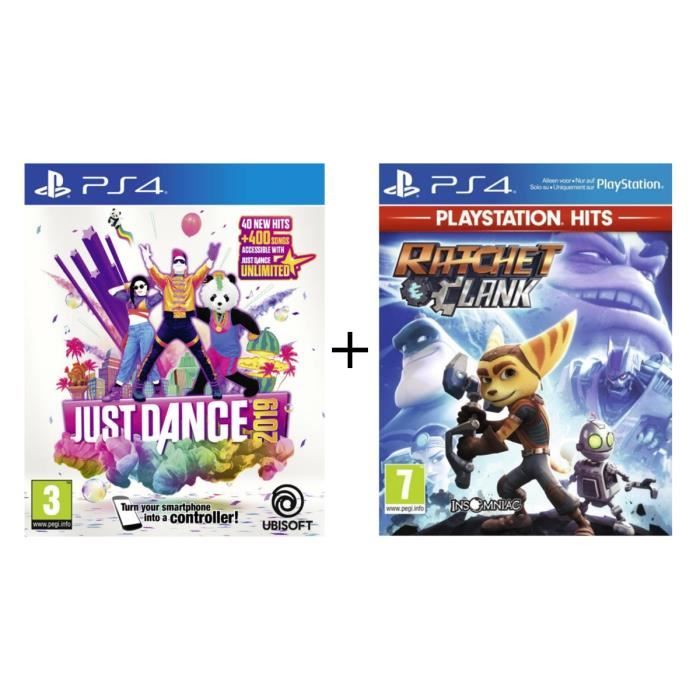Pack 2 jeux Kids PS4 : Just Dance 2019 + Ratchet & Clank PlayStation Hits