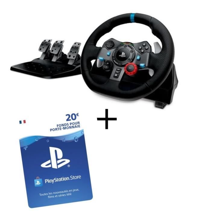 Volant G29 PS4 et PC + Playstation Network Live Card 20 € PS4 - PS3 - PS VITA