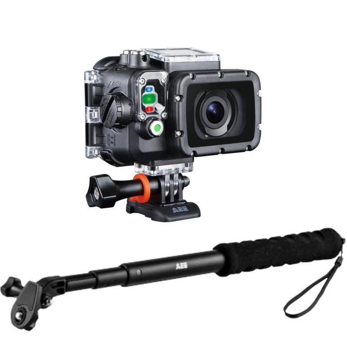 Caméra de sport Full HD PNJ CAM AEE S60 - Vidéo 1080p 60ips – WiFi + Perche Télescopique