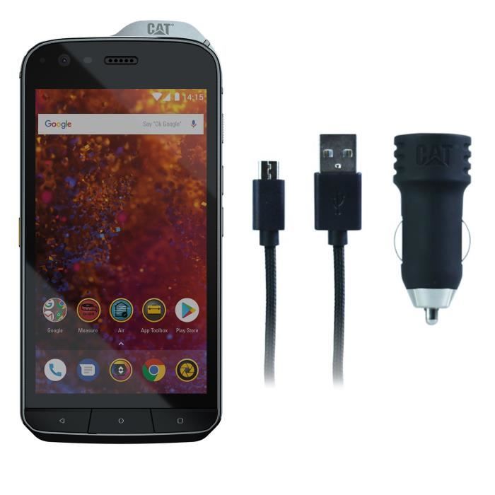 Caterpillar CAT S61 + CAT Chargeur Allume-Cigare Double Usb Offert