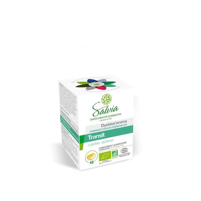 SALVIA Boîte de 40 capsules de Dysbios'aroma - Certifié bio - 250 mg