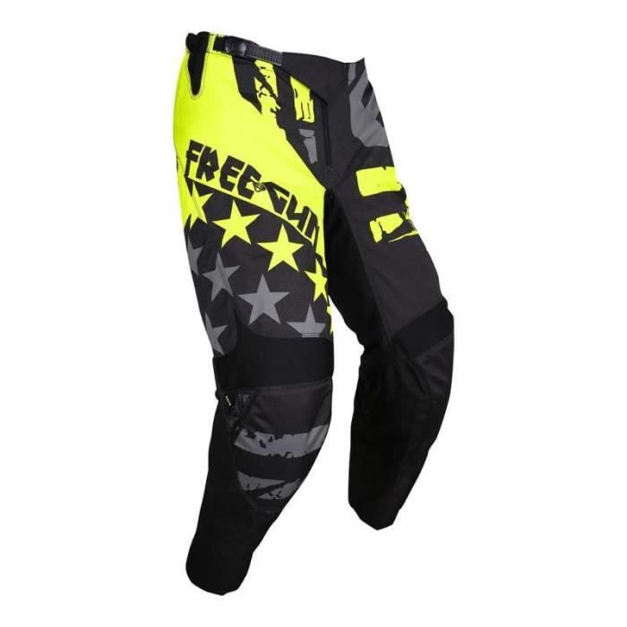 FREEGUN Pantalon cross USA - Enfant - Noir et jaune