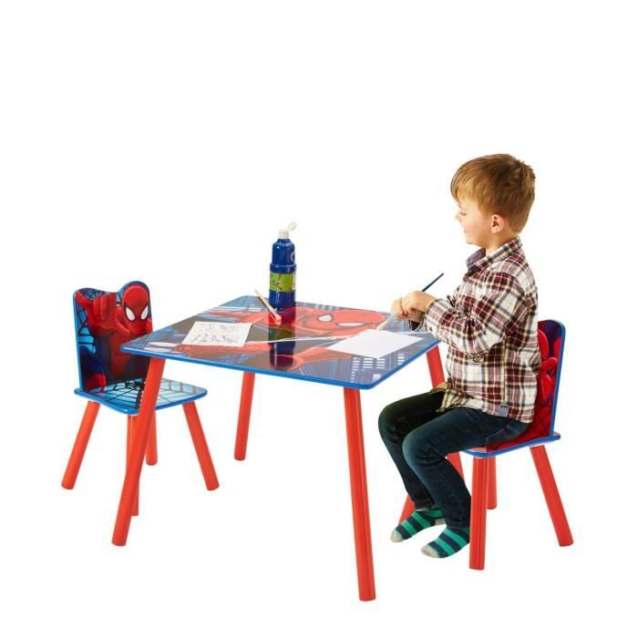 SPIDERMAN Ensemble Table Et 2 Chaises