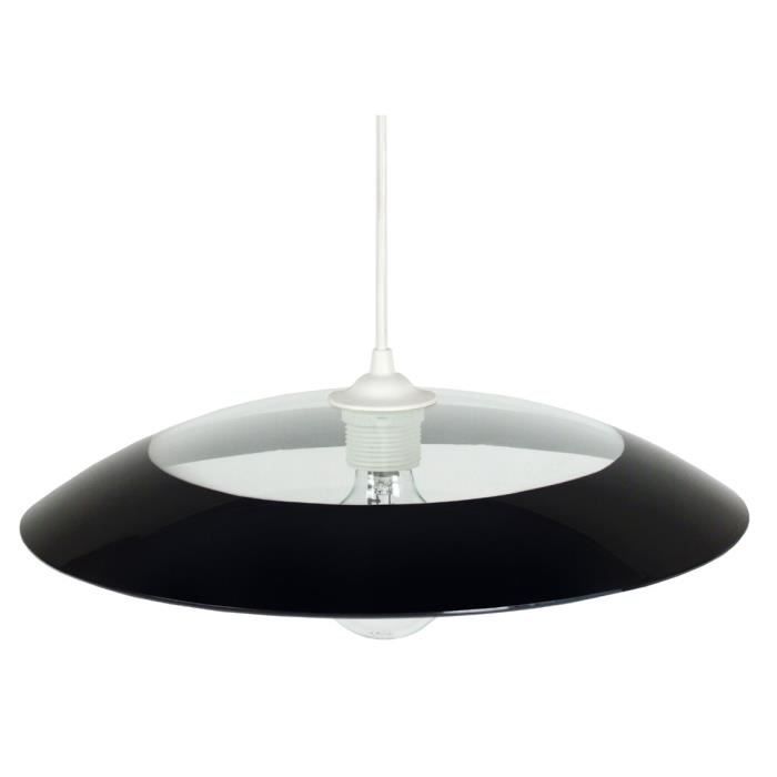Lustre - suspension ronde verre bombé D.40cm, decor