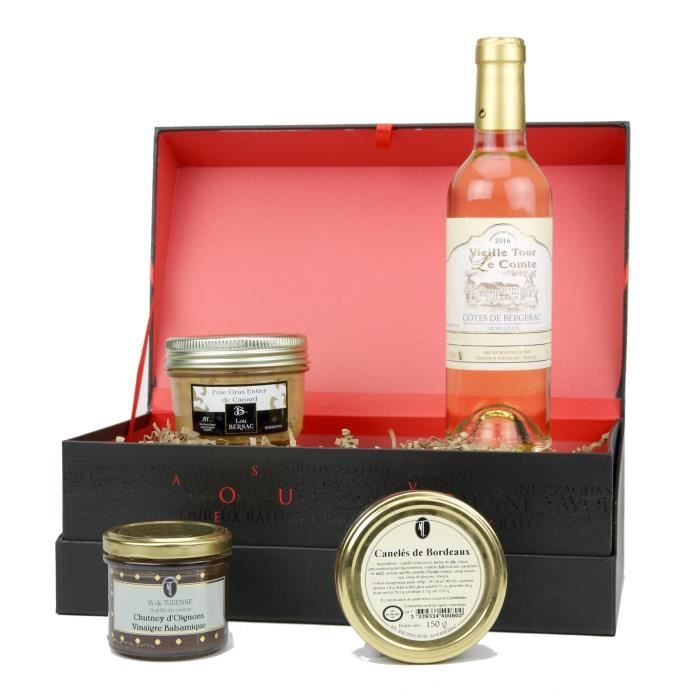 D de TOULZAC M. de Turenne Coffret de foie gras, chutney, canelés et vin