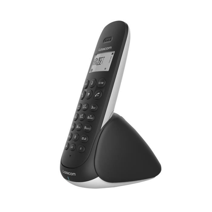 Logicom Aura 155T Solo Téléphone Sans Fil Répondeur Noir