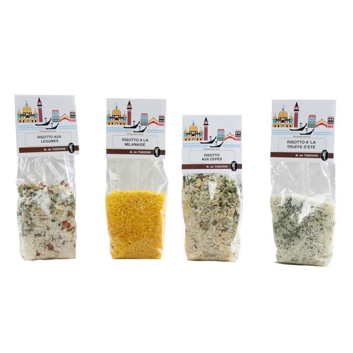 D DE TOULZAC Lot de 4 Véritables Risotto Italien 170g