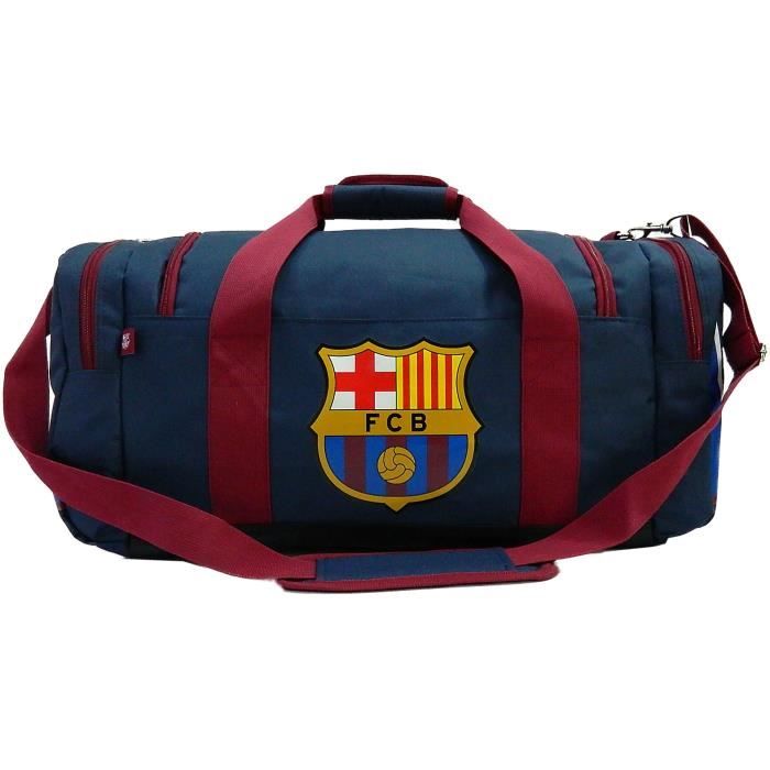 FC BARCELONE Sac de Sport - 1 Compartiment - Primaire / Collège - 60 cm - Bleu et noir - Enfant Garçon