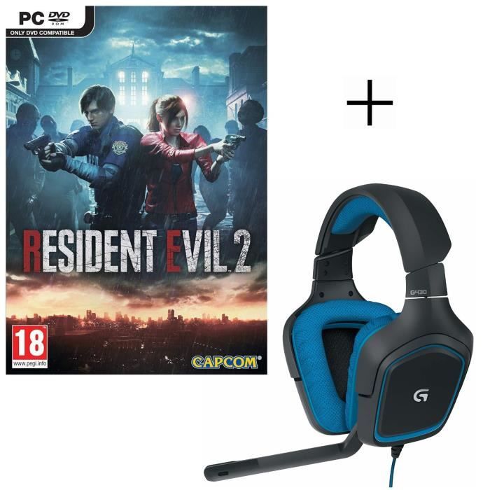 Resident Evil 2 Jeu PC + LOGITECH Micro-Casque Gamer G430
