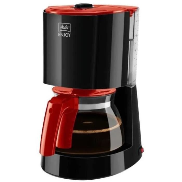 MELITTA 1017-09 Cafetière filtre Enjoy II Glass - Rouge et Noir