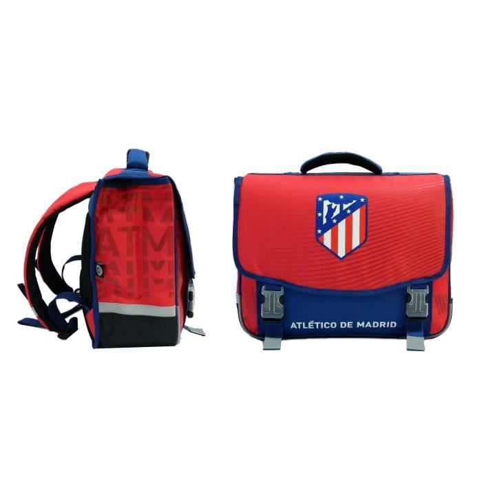 ATLETICO MADRID Cartable - 2 Compartiments - Primaire / Collège - 41 cm - Rouge et bleu - Enfant Garçon