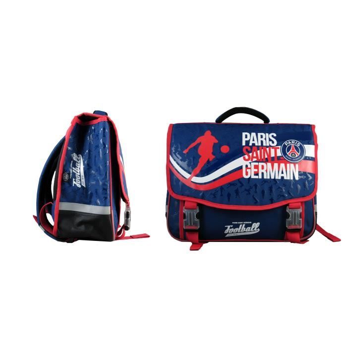 PARIS SG Cartable - 2 Compartiments - Primaire / Collège - 41 cm - Bleu - Enfant Garçon