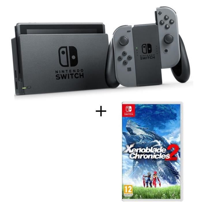 Pack console Nintendo Switch Joy-Con Gris + Xénoblade 2