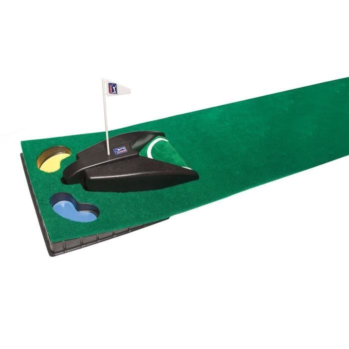 PGA TOUR Tapis de Putting avec retour de Balle Automatique - 2 m - Bleu