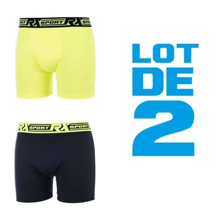RXSPORTS Boxers Homme Uni - Anis / Noir