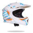 SHOT Casque Cross Furious Capture Blanc Bleu Orange