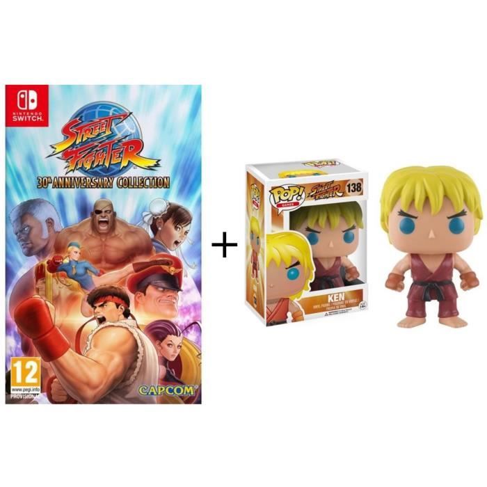 Pack Street Fighter: Jeu Switch Street Fighter 30th Anniversary Collection + Figurine Funko Pop! Ken