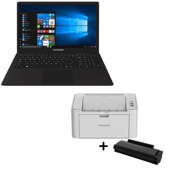 THOMSON PC portable NEO15CD - 15,6 + Imprimante laser monochrome DPI + TONER MONOCHROME