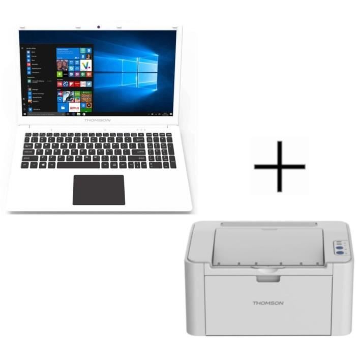 THOMSON PC portable NEO17C-8WH1T - 17,3 + Imprimante laser monochrome DPI