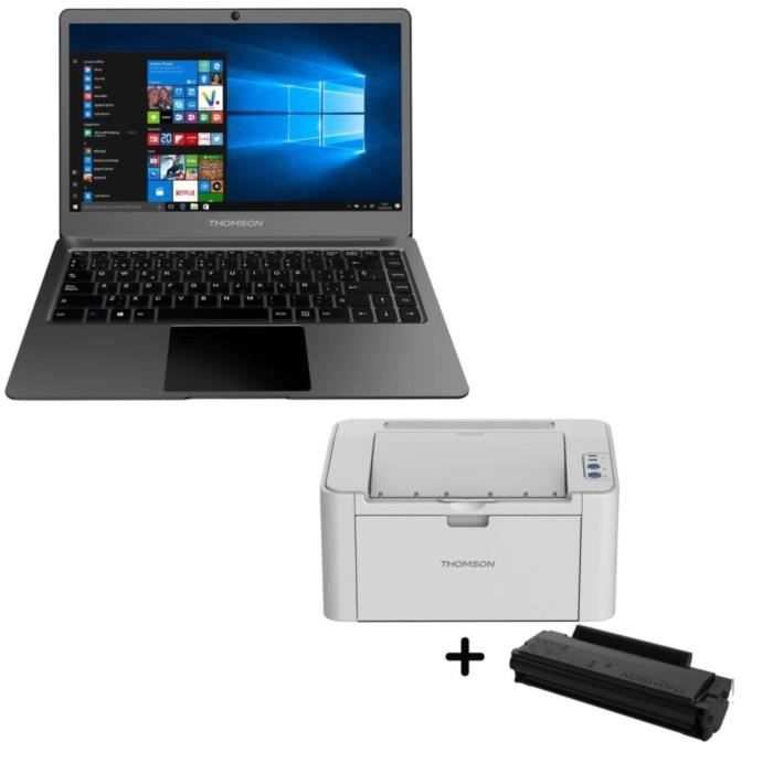 THOMSON PC portable NEOX13-4T32 + Imprimante laser monochrome DPI + TONER MONOCHROME