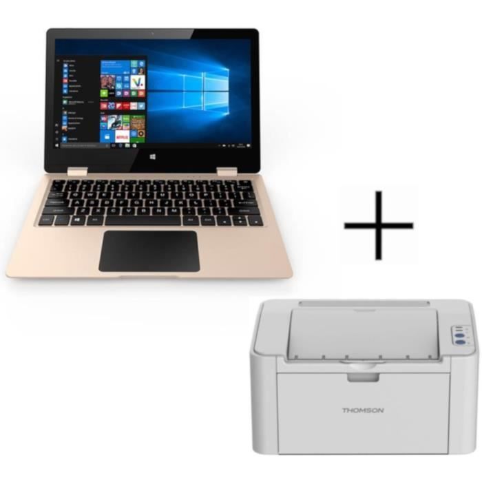 THOMSON PC portable NEO360 convertible - 11,6'' HD + Imprimante laser monochrome DPI