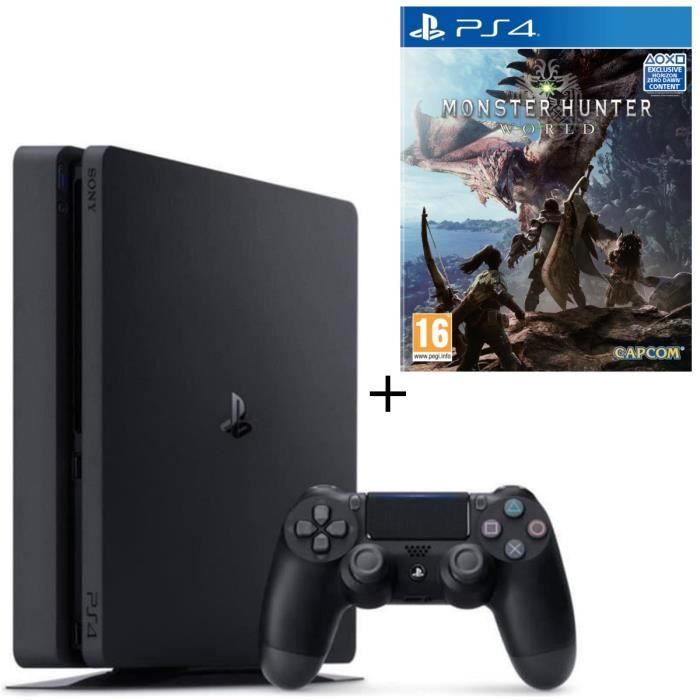 Pack PS4 500 Go + Monster Hunter World Jeu PS4