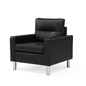 ELENA Fauteuil en simili noir