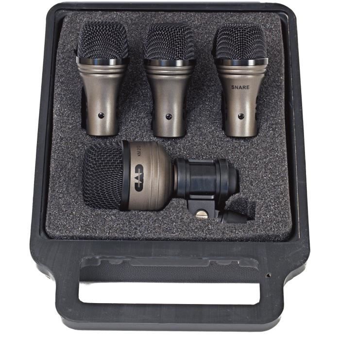 CAD 4 micros bat. : 3 toms, 1 GC + valisette