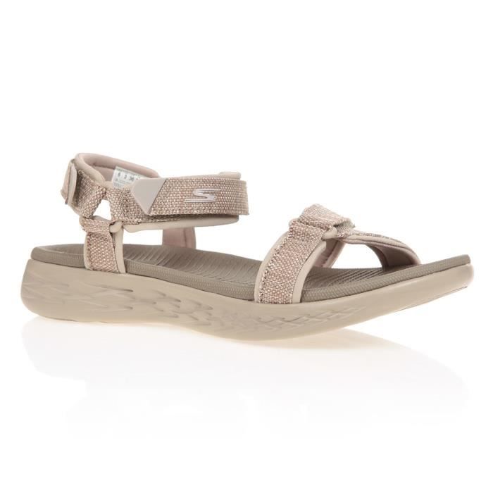 SKECHERS Sandales Onthego 600 Radiant - Femme - Beige