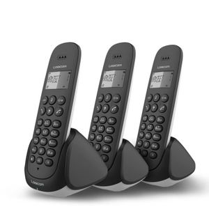 Logicom Aura 355T Trio Téléphone Sans Fil Répondeur Noir