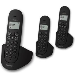 Logicom Luna 355T Trio Téléphone Sans Fil Répondeur Noir
